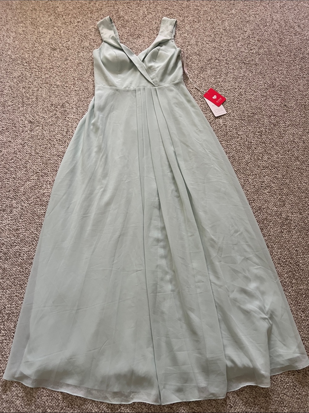Sleeveless Light Sage V-Neck Maxi Dress by